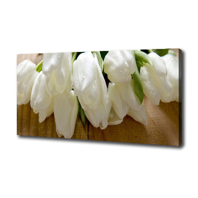 Canvas wall art White tulips