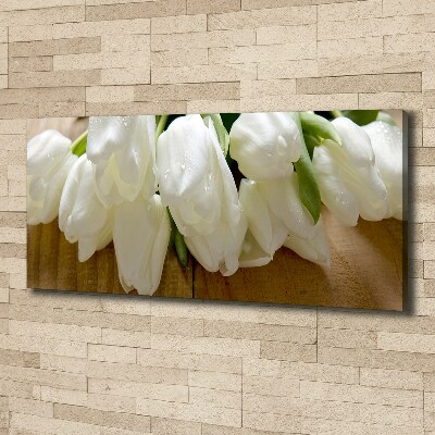 Canvas wall art White tulips