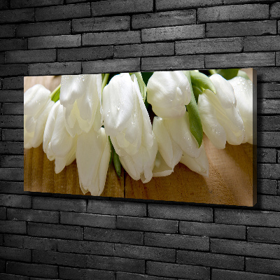 Canvas wall art White tulips