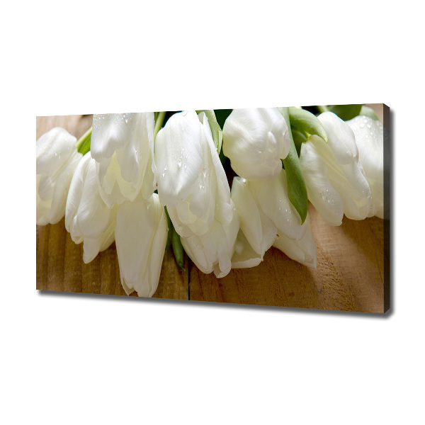 Canvas wall art White tulips