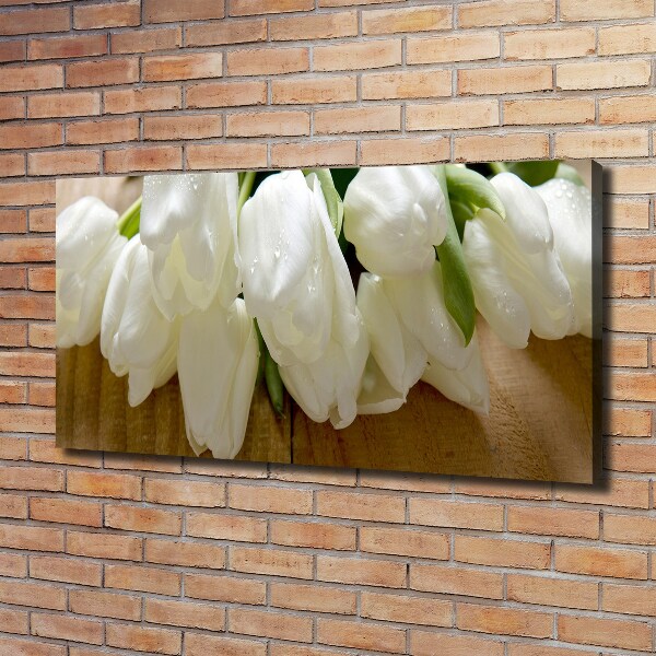 Canvas wall art White tulips