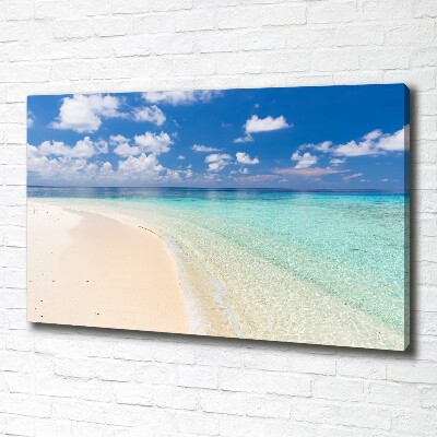 Canvas wall art Beach in the Maldives