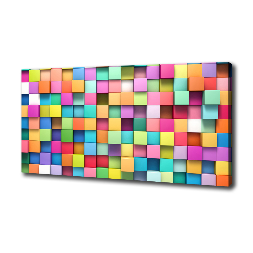 Canvas wall art Colorful squares