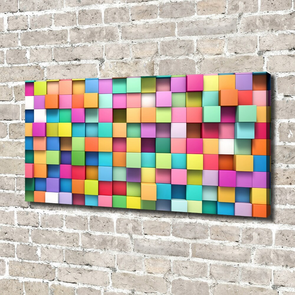 Canvas wall art Colorful squares