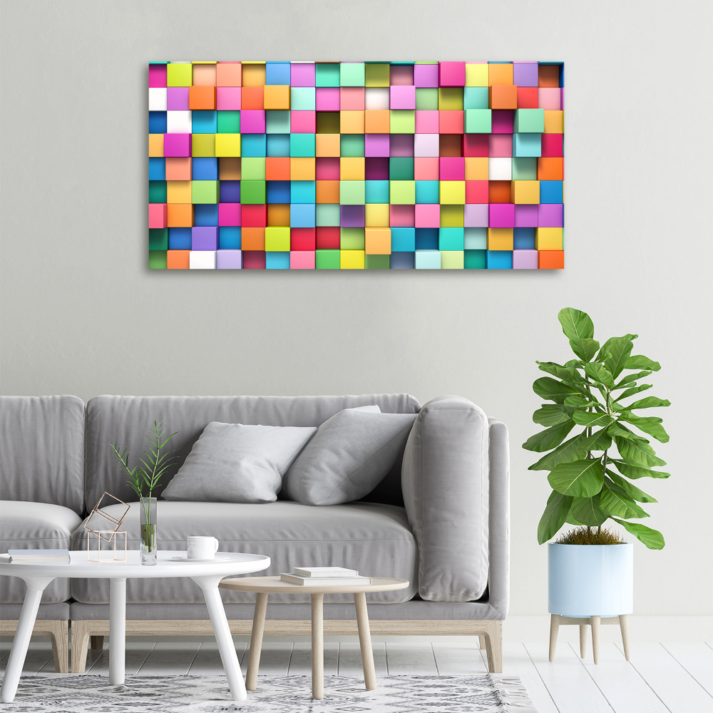 Canvas wall art Colorful squares