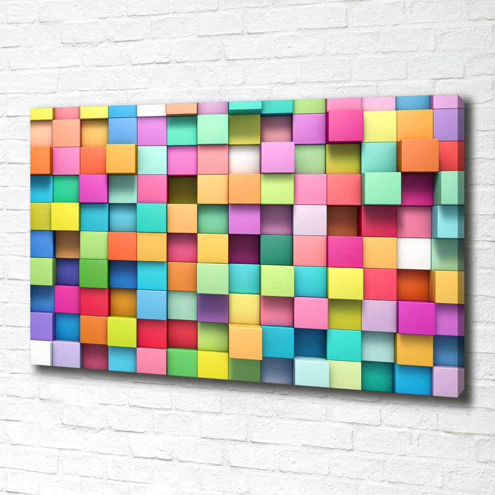 Canvas wall art Colorful squares