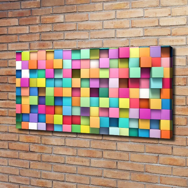 Canvas wall art Colorful squares