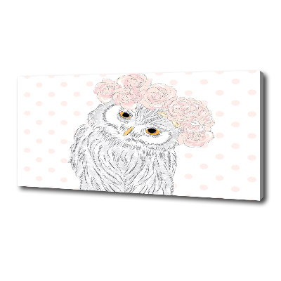 Canvas wall art Owl in a wreath