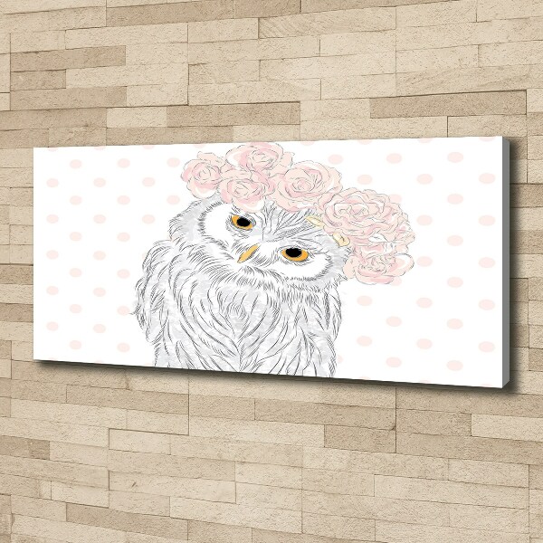 Canvas wall art Owl in a wreath