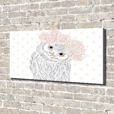 Canvas wall art Owl in a wreath