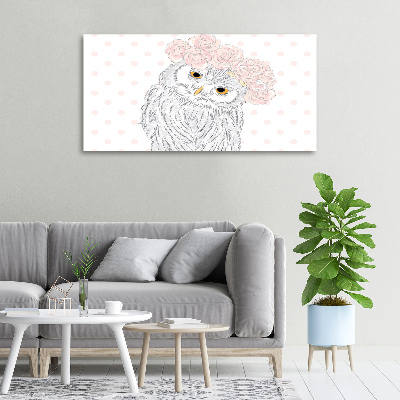 Canvas wall art Owl in a wreath