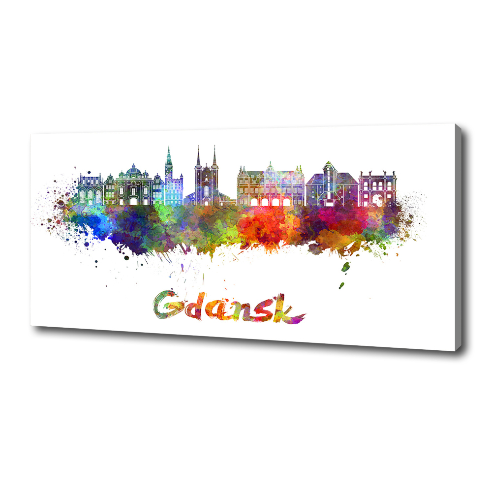 Canvas wall art Colorful Gdańsk