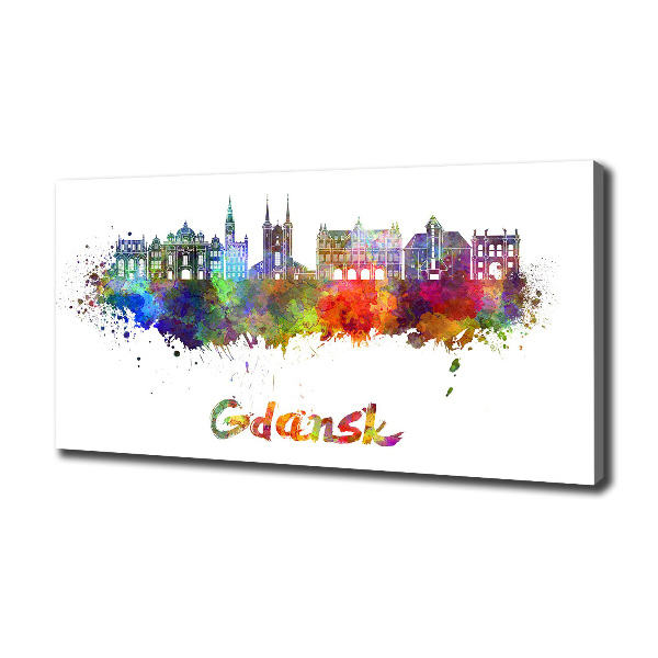 Canvas wall art Colorful Gdańsk