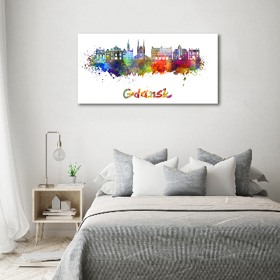 Canvas wall art Colorful Gdańsk