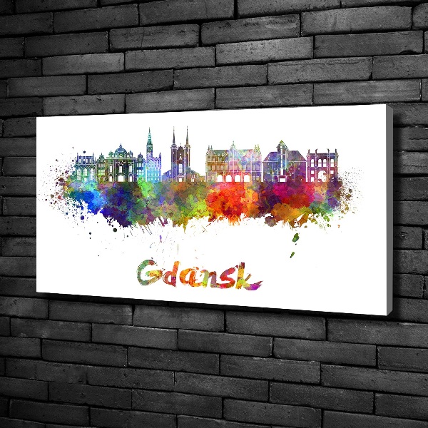 Canvas wall art Colorful Gdańsk