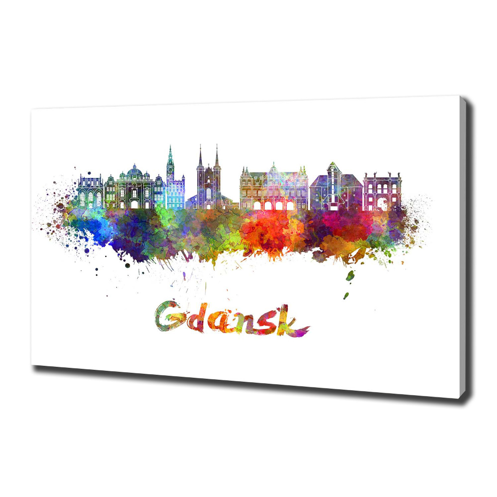 Canvas wall art Colorful Gdańsk