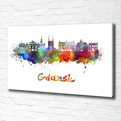 Canvas wall art Colorful Gdańsk