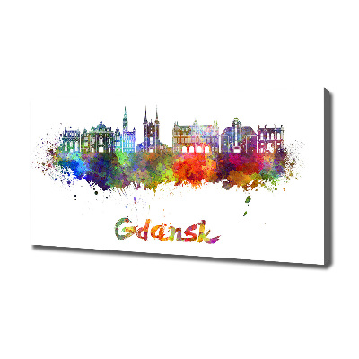 Canvas wall art Colorful Gdańsk