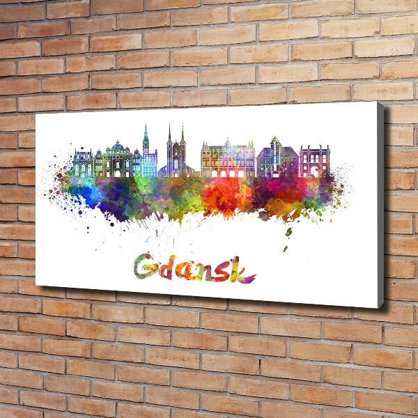 Canvas wall art Colorful Gdańsk