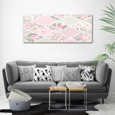 Canvas wall art Roses and ornaments