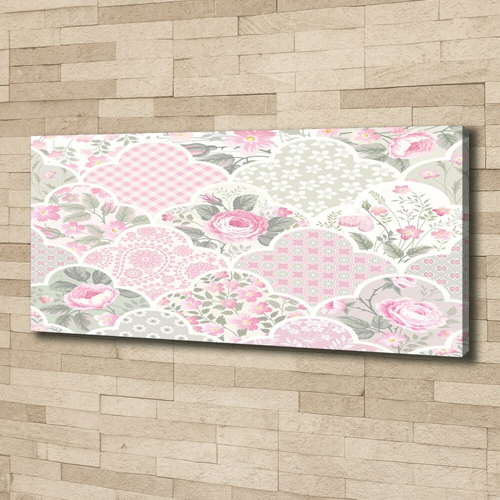 Canvas wall art Roses and ornaments