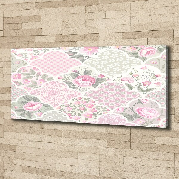 Canvas wall art Roses and ornaments