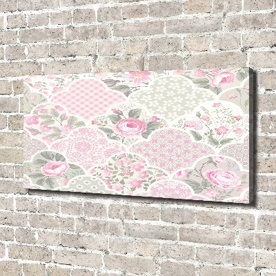 Canvas wall art Roses and ornaments