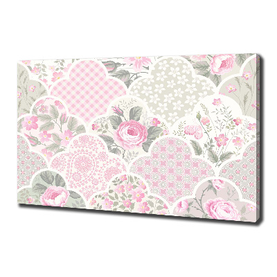 Canvas wall art Roses and ornaments