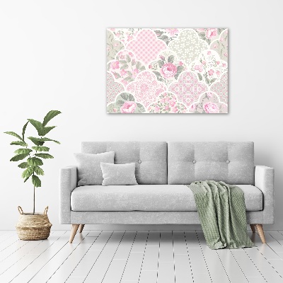 Canvas wall art Roses and ornaments