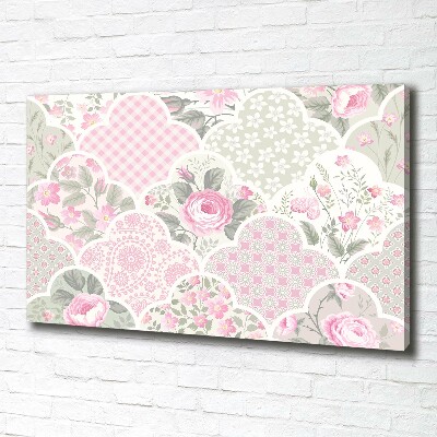 Canvas wall art Roses and ornaments