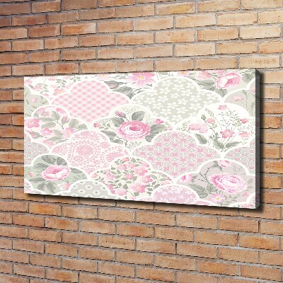 Canvas wall art Roses and ornaments