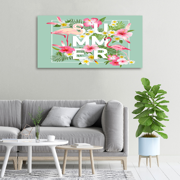 Canvas wall art Holidays and flamingos