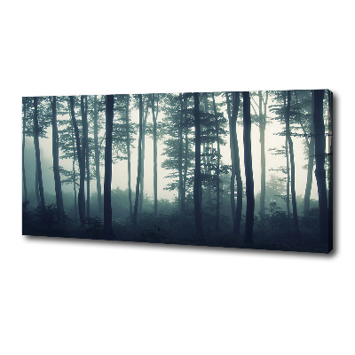 Canvas wall art Forest in the fog