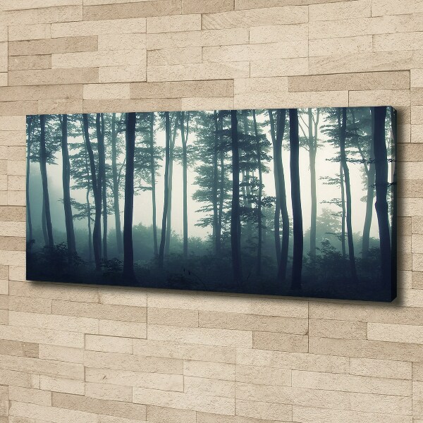 Canvas wall art Forest in the fog