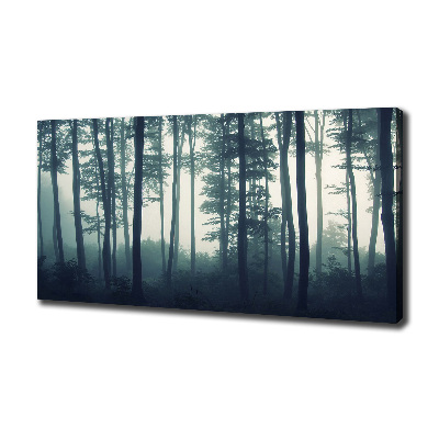 Canvas wall art Forest in the fog