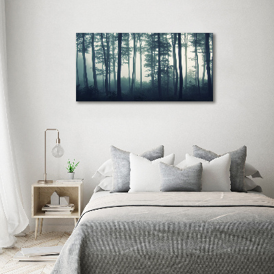 Canvas wall art Forest in the fog