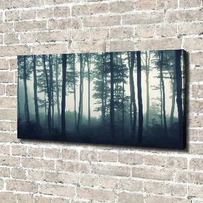 Canvas wall art Forest in the fog