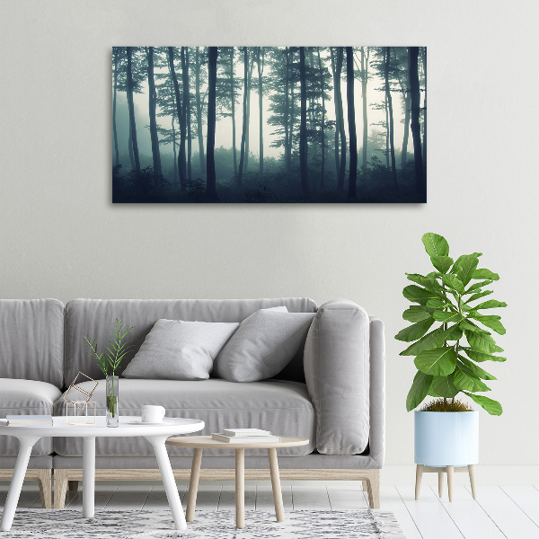 Canvas wall art Forest in the fog