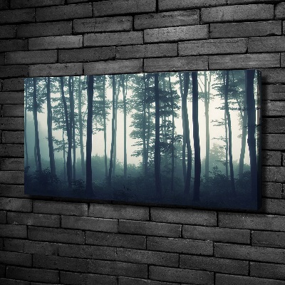 Canvas wall art Forest in the fog