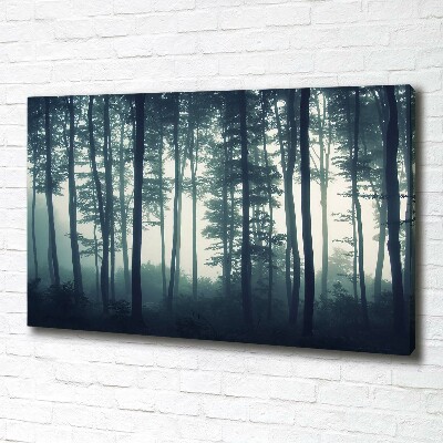 Canvas wall art Forest in the fog