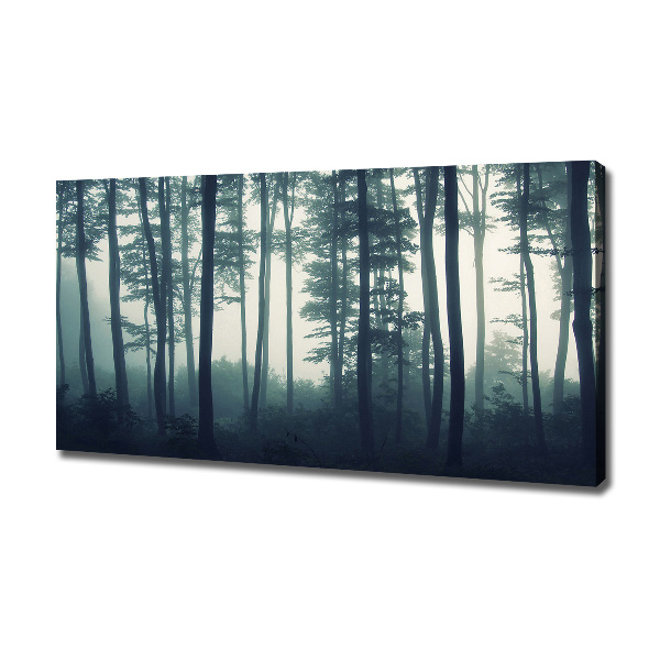 Canvas wall art Forest in the fog