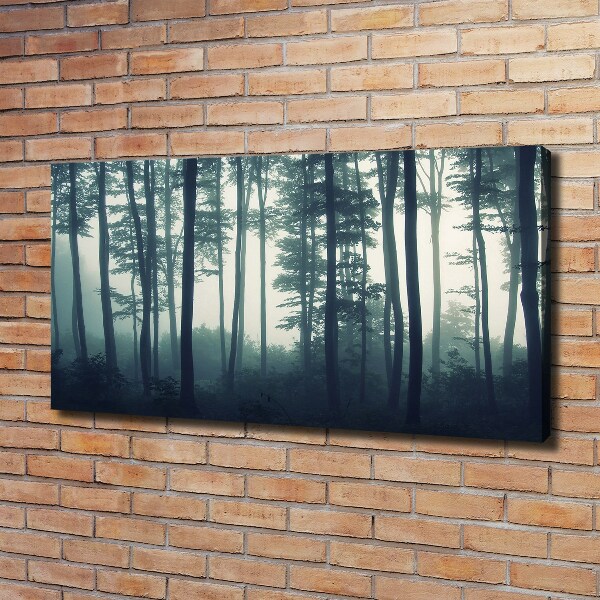 Canvas wall art Forest in the fog