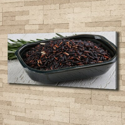 Canvas wall art Wild rice in a bowl