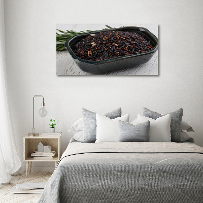 Canvas wall art Wild rice in a bowl