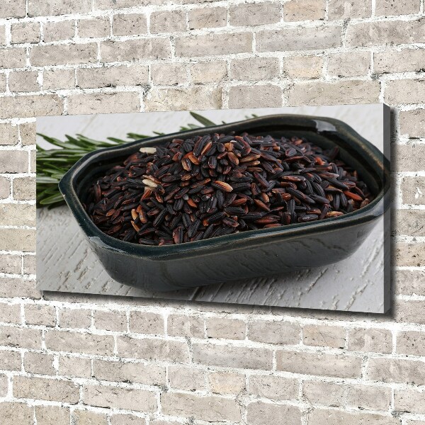 Canvas wall art Wild rice in a bowl