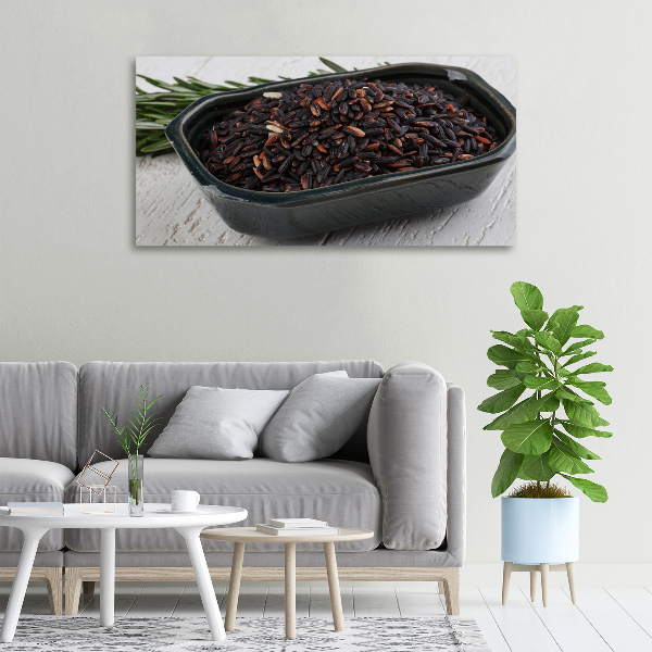 Canvas wall art Wild rice in a bowl