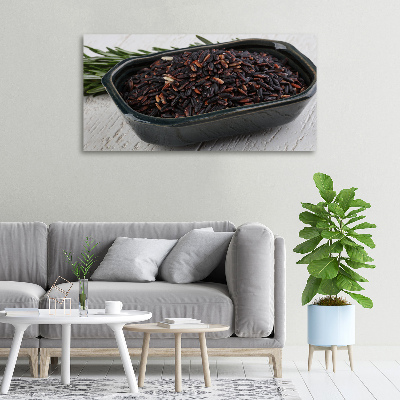 Canvas wall art Wild rice in a bowl