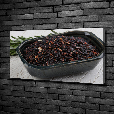 Canvas wall art Wild rice in a bowl