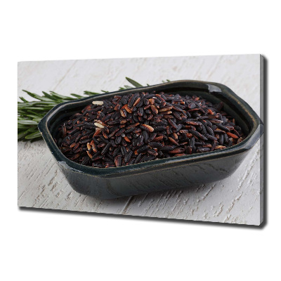 Canvas wall art Wild rice in a bowl