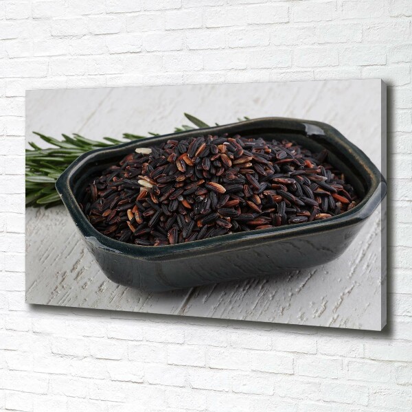 Canvas wall art Wild rice in a bowl